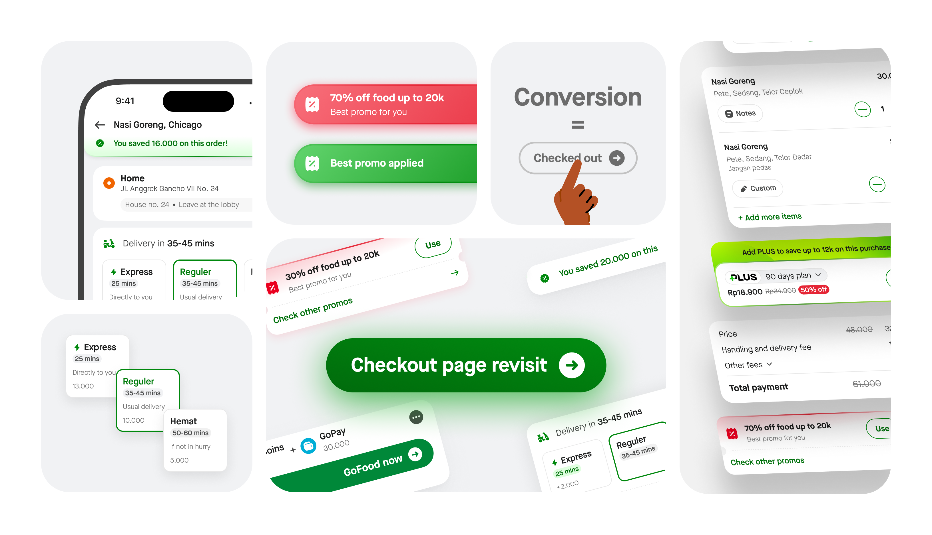 GoFood checkout funnel redesign — case study visual
